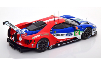 FORD Gt 3.5l Turbo V6 Team Ford Chip Ganassi Uk №68 Lmgte Pro 24h Le Mans (2017) J.Hand - T.Kanaan - D.Muller, Red Blue White