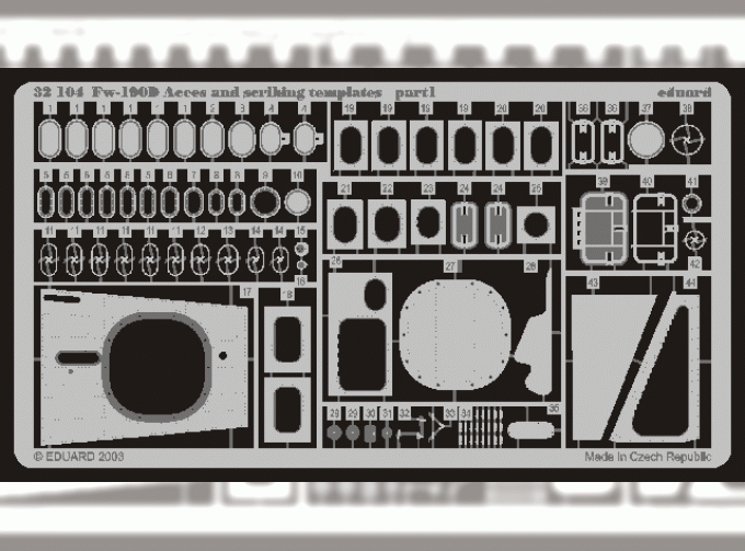 Фототравление для Fw 190D access and scribing templates HAS