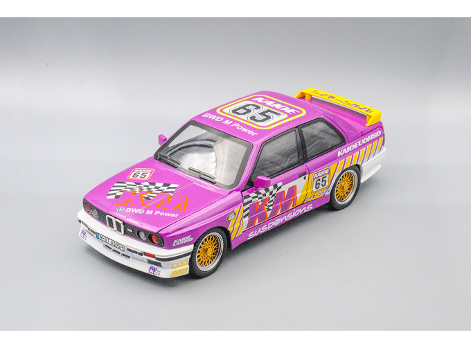 BMW M3 Coupe E30 RACING (1988), фиолетовый, 21 см