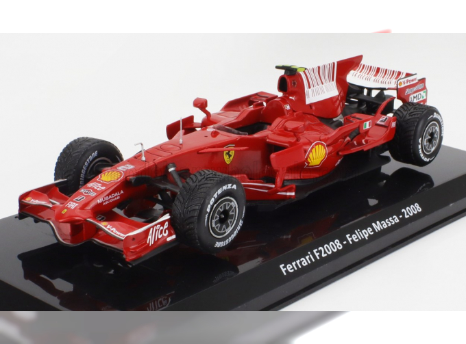 FERRARI F1 F2008 №2 Season (2008) Felipe Massa - Con Vetrina - With Showcase, F-1 Red Met