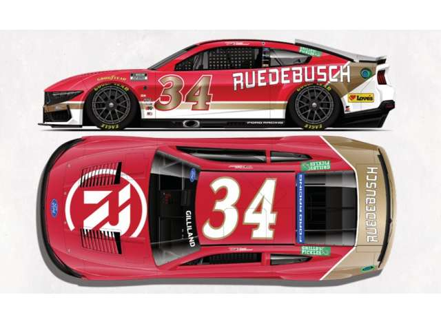 FORD Mustang #34 Todd Gilliland *Ruedebusch Throwback*, red 2026