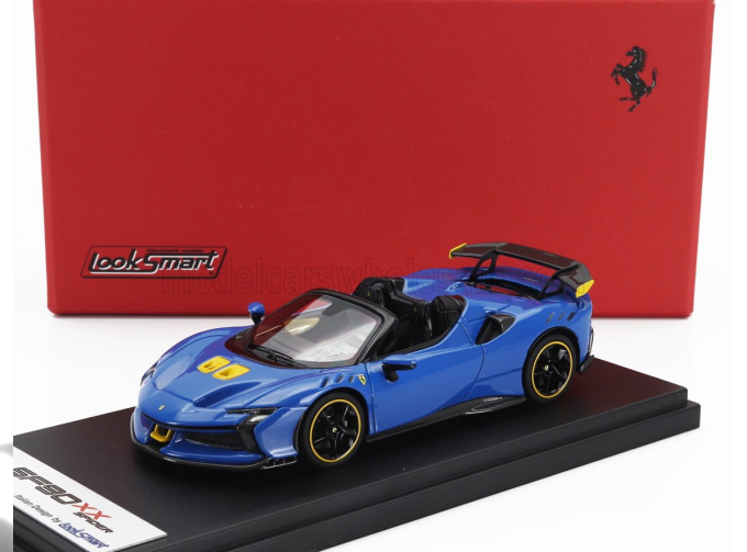 FERRARI Sf90 Xx Stradale Spider Cabriolet (2024), Azzurro Dino - Light Blue Black Yellow