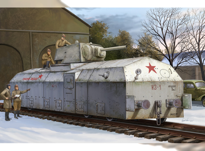 Сборная модель Броневагон Soviet Armoured Train