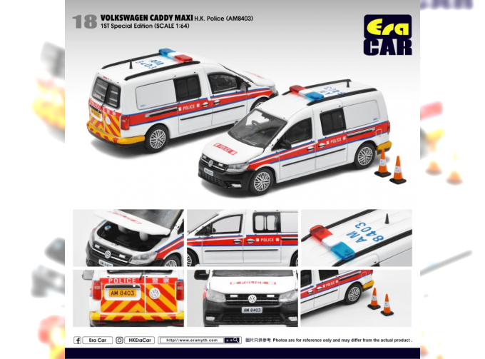 VOLKSWAGEN Caddy Maxi 1st editionHK Police (AM8403), white/red