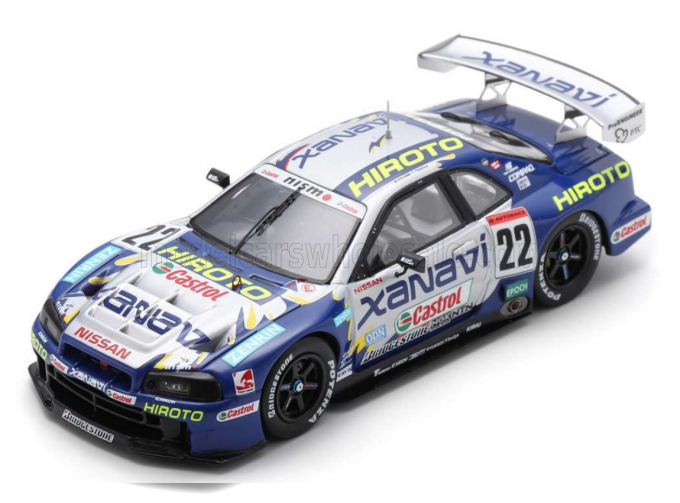 NISSAN Skyline Gt-r (r34) №22 Winner Gt500 Jgtc Season (2001) Michael Krumm - Tetsuya Tanaka, White Blue