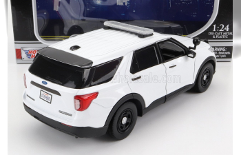 FORD Utility Police Interceptor With Light Bar And Push Bumper (2022), white