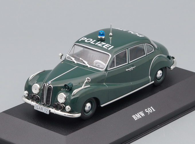 BMW 501 Polizei, Police Cars Collection 11, dark green