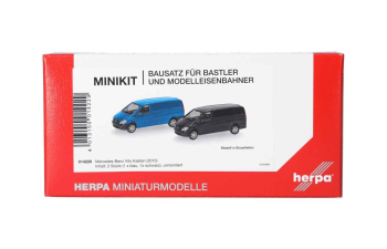 Сборная модель набор из 2 моделей MERCEDES-BENZ Vito Kasten (2010), black / blue