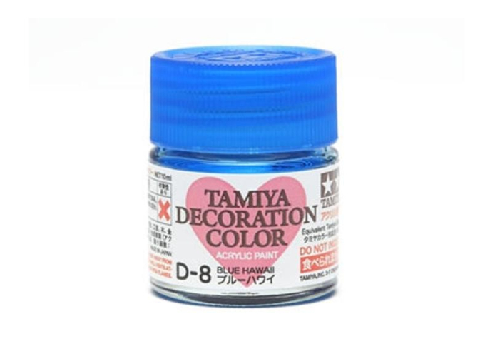 Краска акриловая DECORATION D-8 Blue Hawaii (гавайский голубой), 10 мл