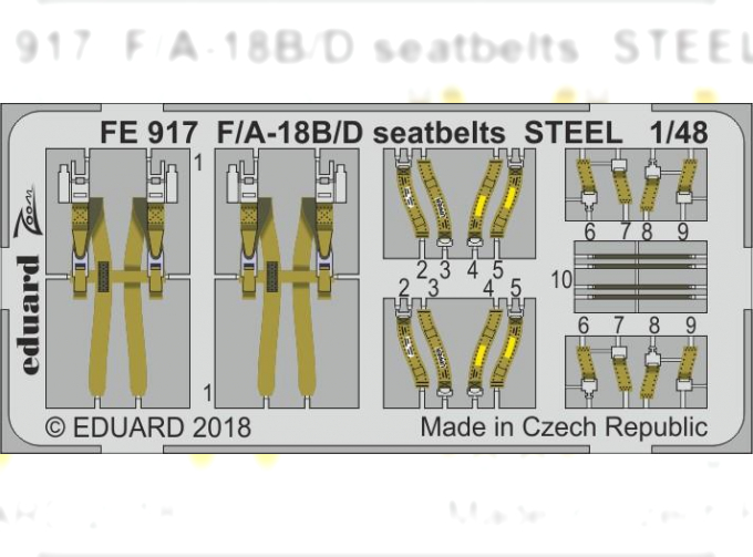 Фототравление для модели F/ A-18B/ D seatbelts STEEL