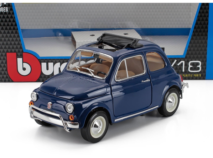 FIAT 500l Open Roof (1968), blue