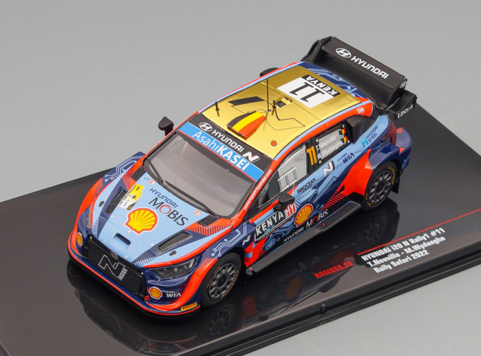 HYUNDAI I20 Coupe Wrc Mobis N11 Rally Safari (2022) T.Neuville - M.Wydaeghe, 2 Tone Blue Red