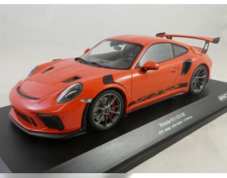 PORSCHE 911 GT3RS (991.2) (2019), orange, platinum wheels