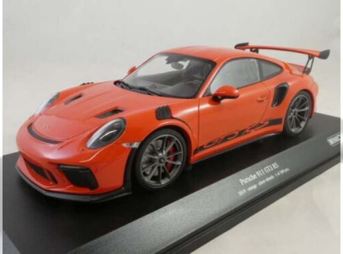 PORSCHE 911 GT3RS (991.2) (2019), orange, platinum wheels