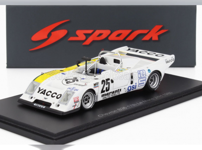 CHEVRON B36 2.0l S4 Team Roc Societe Yacco N 25 24h Le Mans (1980) Bruno Sotty - Dominique Laurent - Philippe Hesnault, White Yellow
