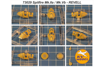 Маска окрасочная Supermarine Spitfire Mk.Iia / Mk.Vb (REVELL #03897, #63897, #03953, #63953) + маски на диски и колеса