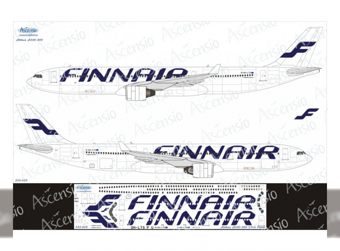 Декаль на самолёт Airbu A330-300 (Finnair)