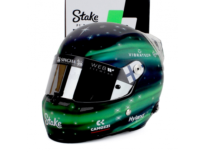 STILO Casco Helmet F1 Valtteri Bottas Team Stake Kick Sauber №77 Season (2024), Green Black