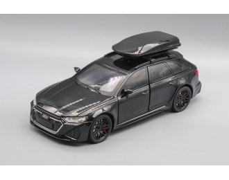 AUDI RS6 с багажным боксом, чёрный, 21 см