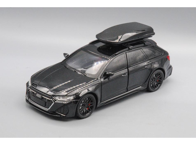 AUDI RS6 с багажным боксом, чёрный, 21 см