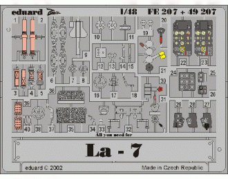 Цветное фототравление для самолета Лавочкин Ла-7