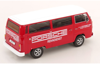 VOLKSWAGEN T2b Bus Porsche Renndienst with Fuchs-rims (1972), red white
