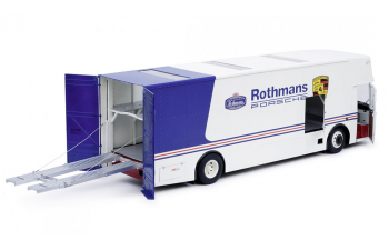 MERCEDES-BENZ O317 Porsche race transporter Rothmans, white blue