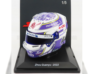 BELL HELMET F1 Casco Helmet Alfa Romeo C42 Team Orlen Racing N24 Season (2022) Guanyu Zhou, White Purple