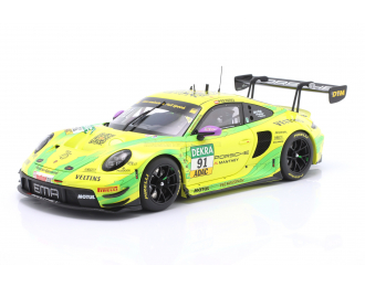 PORSCHE 911 992 Gt3 R Team Manthey Racing №91 Winner Dtm Race 1 - 2 Hockenheim And Season (2023) Thomas Preining, Yellow Green