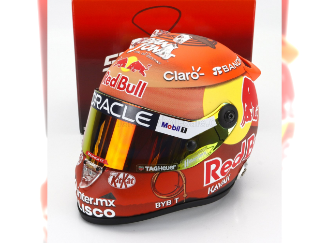 SCHUBERTH HELMET Casco Helmet F1 Sergio Perez Team Oracle Red Bull Racing №11 Singapore Gp (250th Career F1 Gp) 2023, White Yellow Red