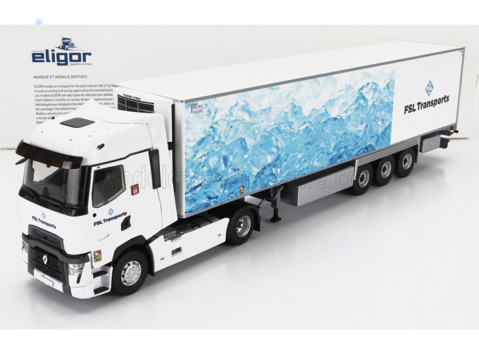 RENAULT T-line High Truck Semi-frigo Fsl Transports (2021), White Light Blue