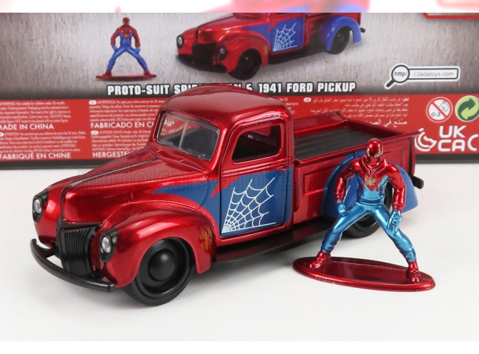 FORD Pick-up With Spiderman Figure 1941, Red Blue