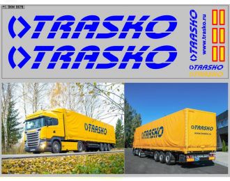 Набор декалей транспортная компания TRASKO  (вариант 1) (100х140)