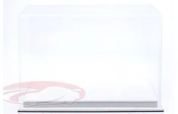 Бокс акриловый Mulhouse с белой кожаной подставкой для шлемов