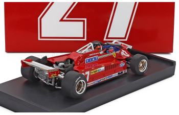 FERRARI F1 126ck Turbo №27 Alettone Danneggiato Dal Giro (lap) 55 Al 56 3rd Canada Montreal Gp (1981) Gilles Villeneuve - With Driver Figure, Red