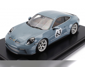 PORSCHE 911 992 S/t №63 Coupe (2024) - Con Vetrina - With Showcase, Light Blue Met