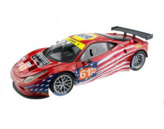 FERRARI 458 ITALIA GT2 61 LM 2012, красный