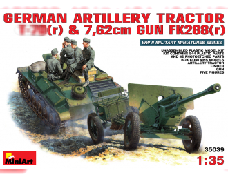 Сборная модель Танк German artillery tractor T-70(r) & 7,62cm GUN FK 288(r)