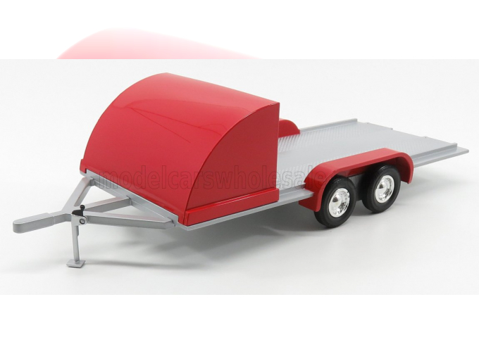 ACCESSORIES Carrello Trasporto Auto - Car Transporter Trailer, Silver Red