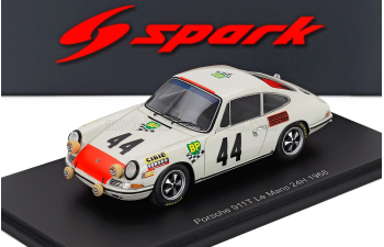 PORSCHE 911t Coupe Team Auguste Veuillet (night Version) N 44 24h Le Mans 1968 Claude Ballot Lena - Guy Chasseuil, White Red