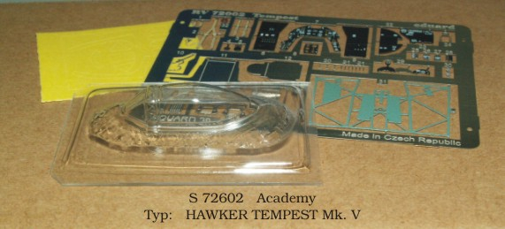 Набор деталей для Hawker Tempest Mk.V Canopy