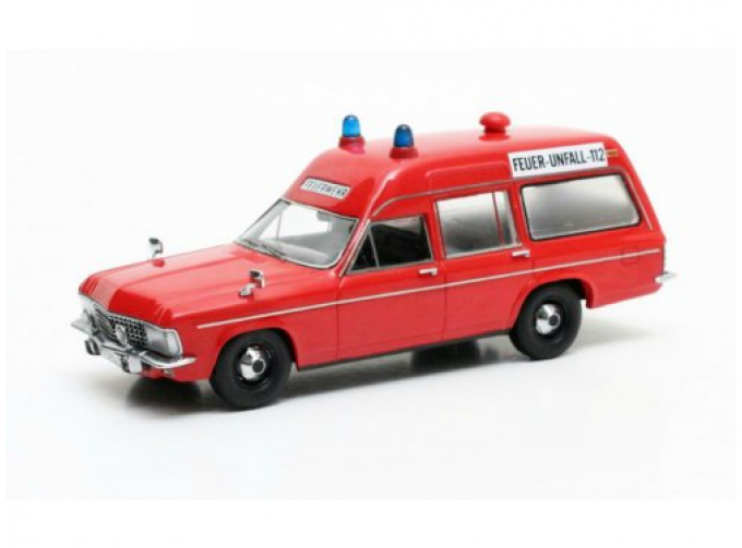 OPEL Admiral B SWB Miesen Ambulance Feuerwehr 1970 (пожарная скорая помощь), red