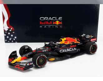 RED BULL F1 Rb18 Team Oracle Red Bull Racing №1 World Champion Winner Austin Usa Gp (2022) Max Verstappen, Matt Blue Yellow Red