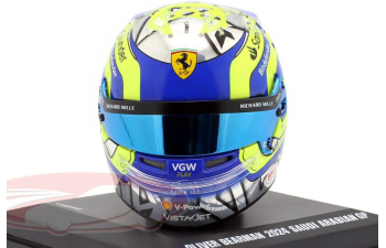 MINI HELMET Ferrari SF-24 7th Saudi Arabia GP (Jiddah) Formula 1 Oliver Bearman (2024)