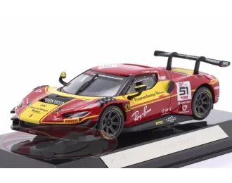 FERRARI 296 GT3, 24h Le Mans, Ferrari AF Corse, #51, A.P.Guidi/J.Calado (2025), red / yellow