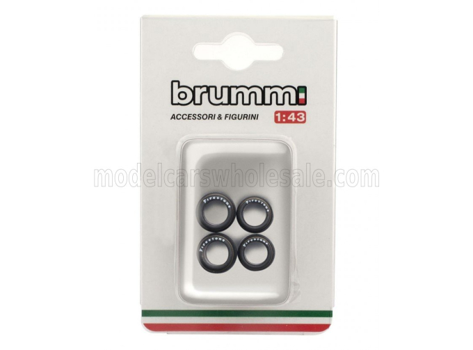 ACCESSORIES F1  Set 4x Pneumatici Da Pioggia Firestone - Rain Tires, Black