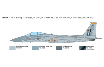 Сборная модель McDONNEL DOUGLAS F-15c Eagle Military Airplane 1986