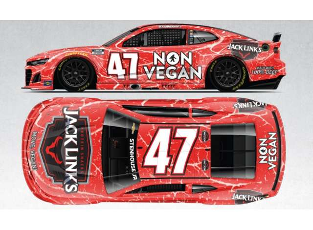 Chevrolet #47 Ricky Stenhouse Jr. *JAck Link`s Non Vegan*, white/blue 2025