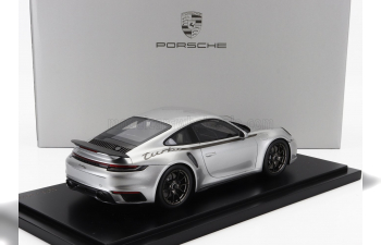 PORSCHE 911 992 Turbo Coupe (2024) - 50th Anniversary 911 Turbo - Con Vetrina - With Showcase, Silver