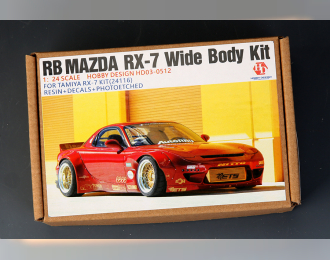 Конверсионный набор RB Mazda RX-7 Wide Body Kit для моделей Tamiya RX-7 Kit 24116 (Resin+PE+Metal parts +Decals)